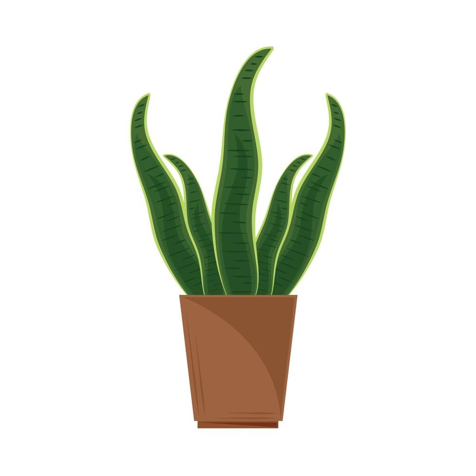 icono de planta de hojas en maceta vector