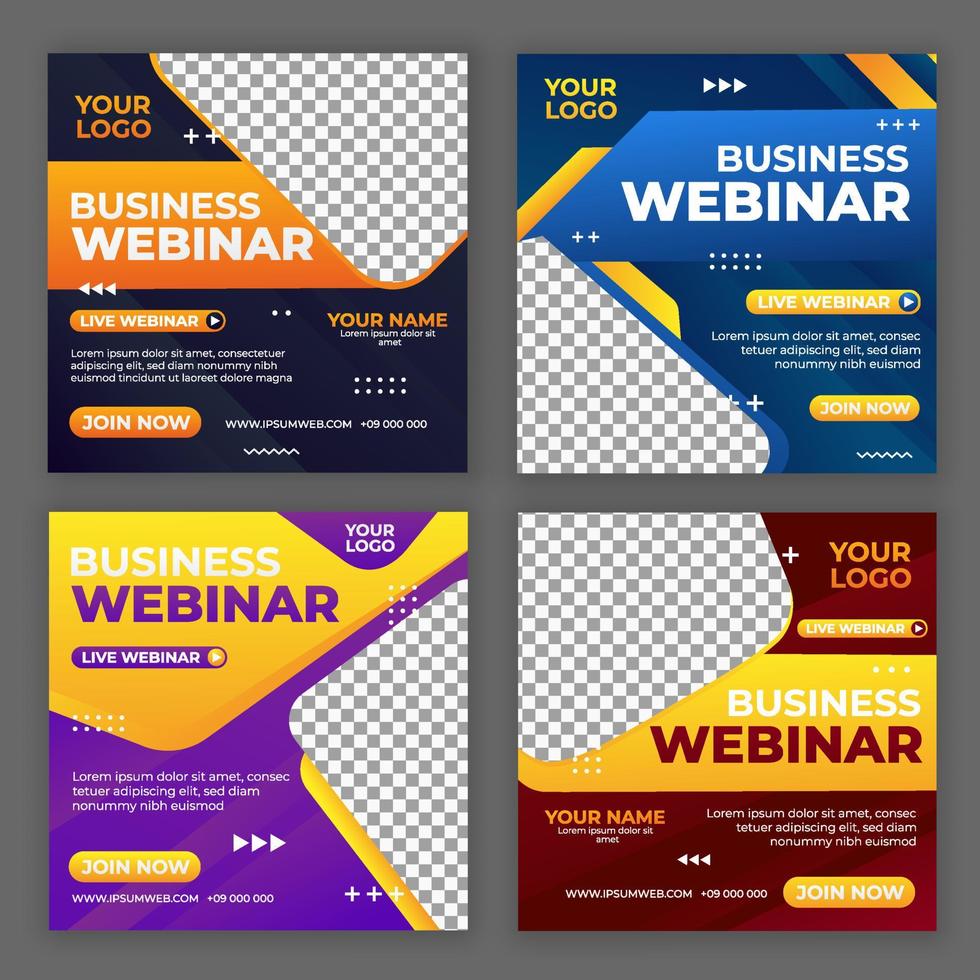 Webinar Modern Social Media Post vector