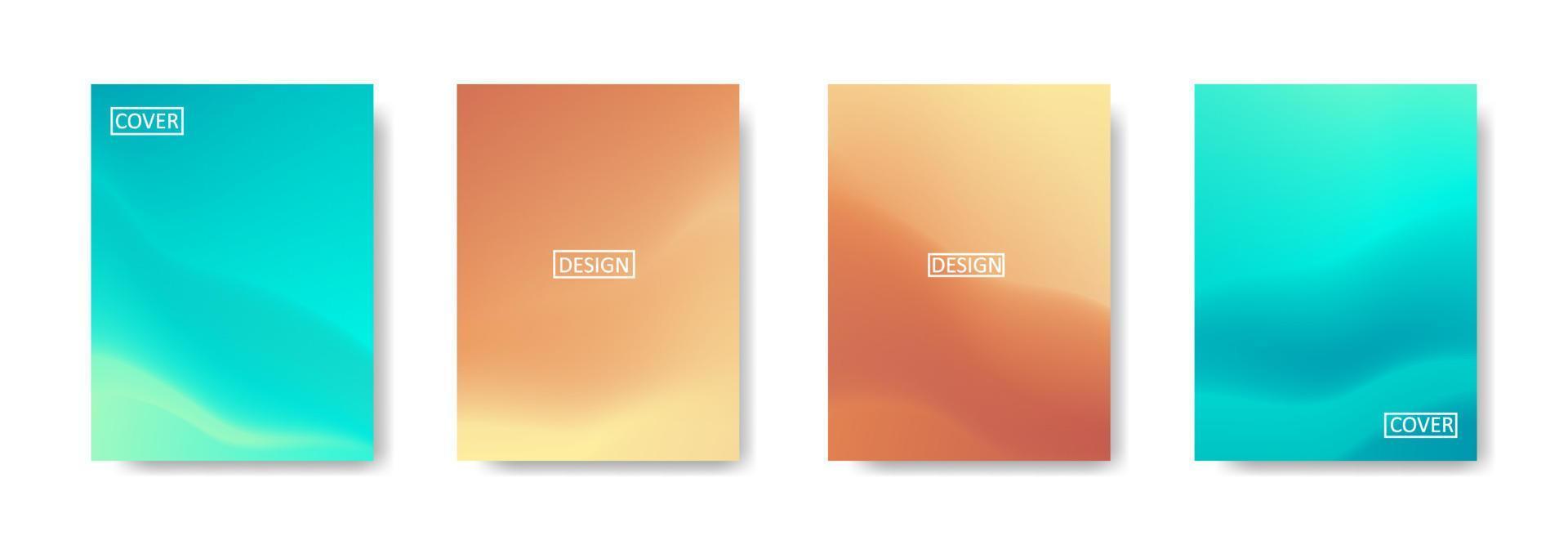 Set of abstract background with beautiful gradation color, colorful background for poster flyer banner backdrop.vertical banner.cool fluid background vector illustration