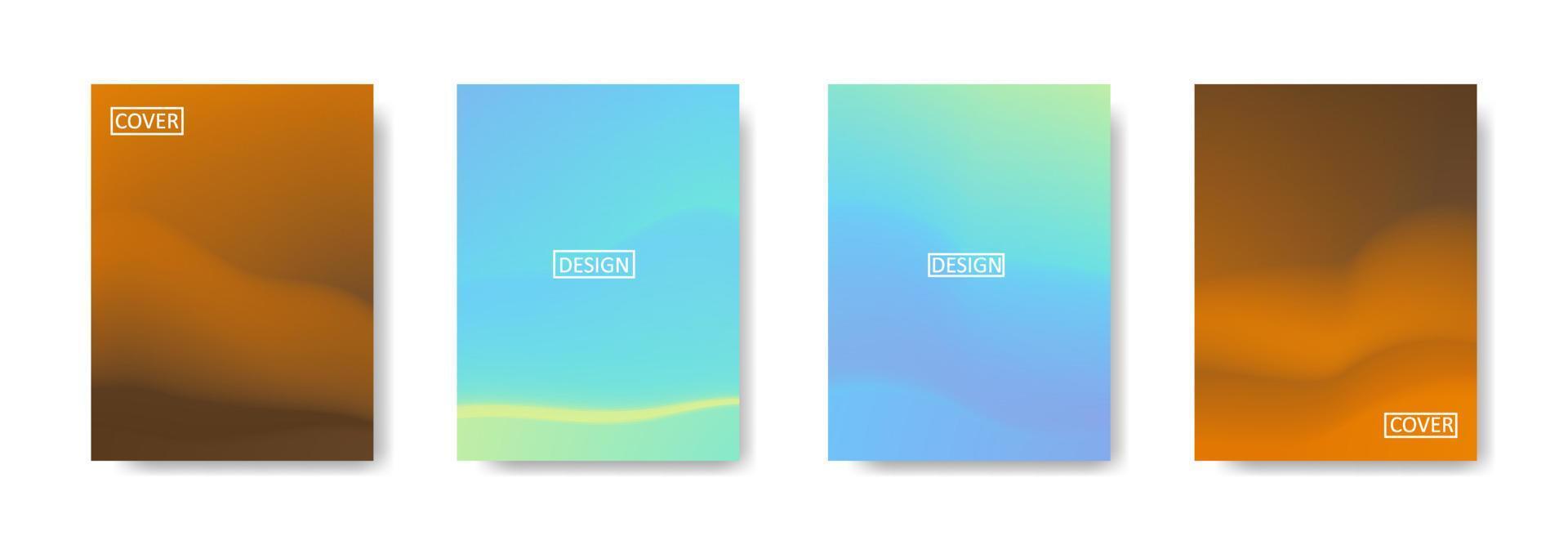 Set of abstract background with beautiful gradation color, colorful background for poster flyer banner backdrop.vertical banner.cool fluid background vector illustration