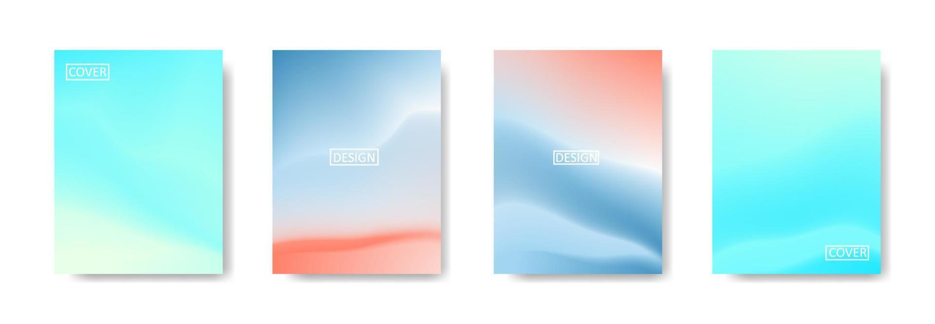 Set of abstract background with beautiful gradation color, colorful background for poster flyer banner backdrop.vertical banner.cool fluid background vector illustration