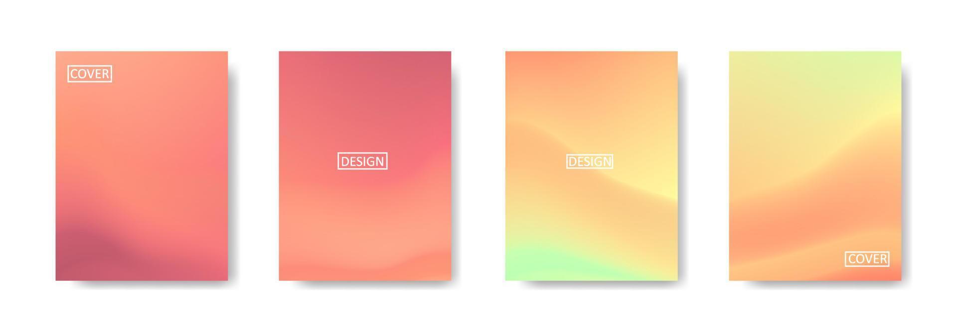 Set of abstract background with beautiful gradation color, colorful background for poster flyer banner backdrop.vertical banner.cool fluid background vector illustration