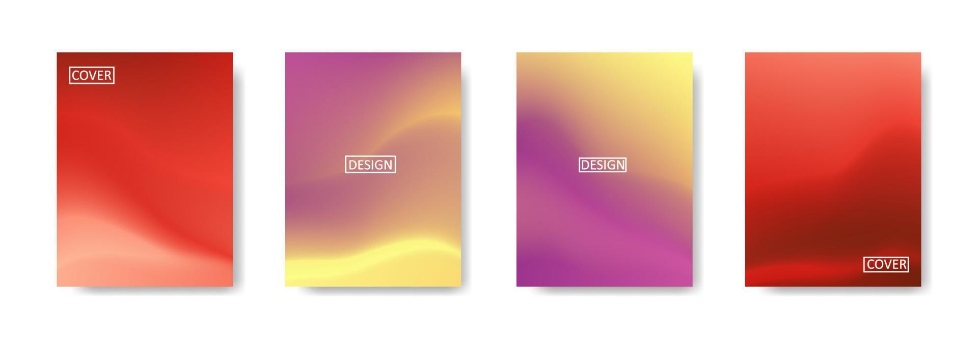 Set of abstract background with beautiful gradation color, colorful background for poster flyer banner backdrop.vertical banner.cool fluid background vector illustration