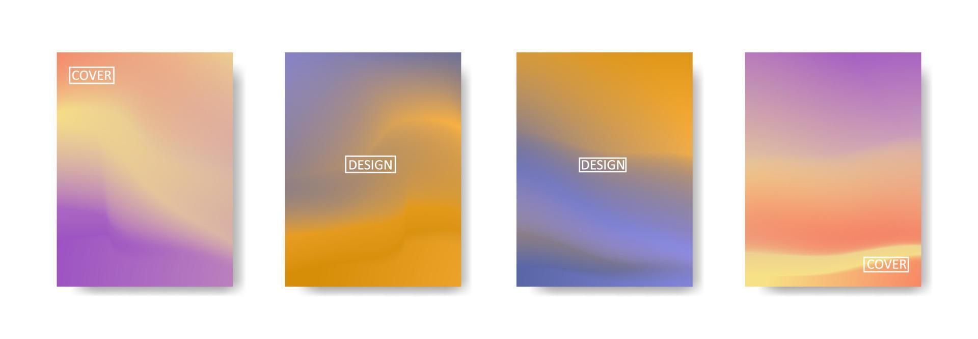 Set of abstract background with beautiful gradation color, colorful background for poster flyer banner backdrop.vertical banner.cool fluid background vector illustration