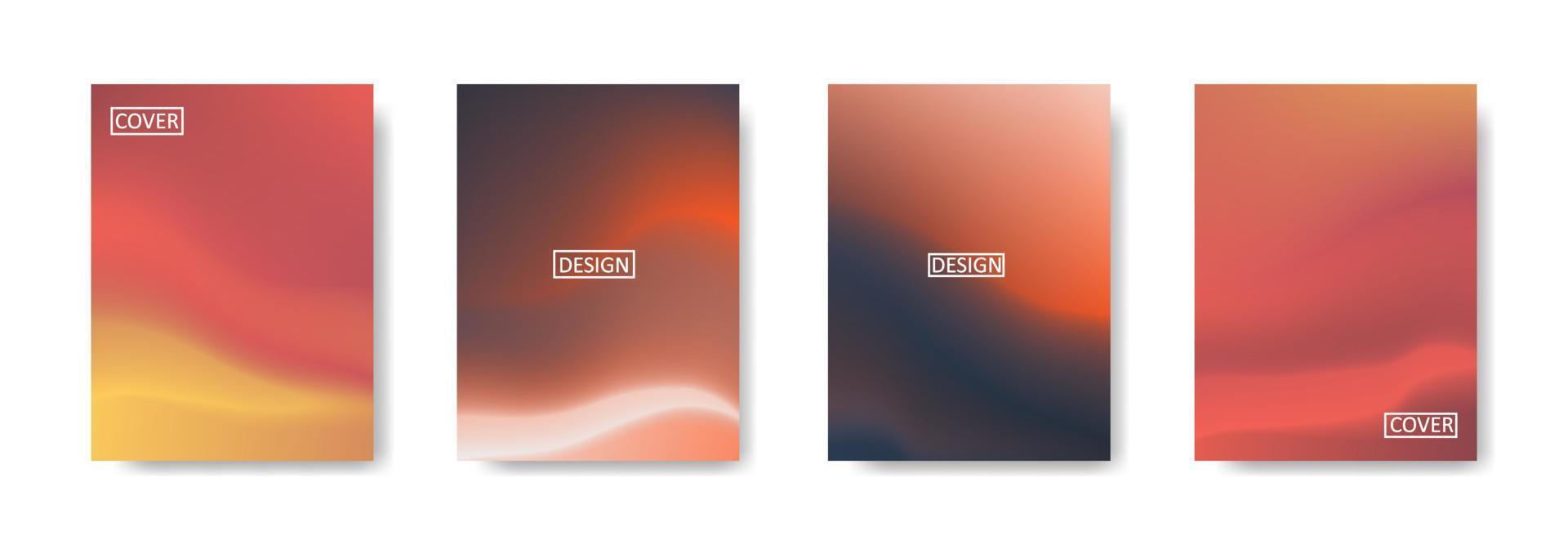 Set of abstract background with beautiful gradation color, colorful background for poster flyer banner backdrop.vertical banner.cool fluid background vector illustration