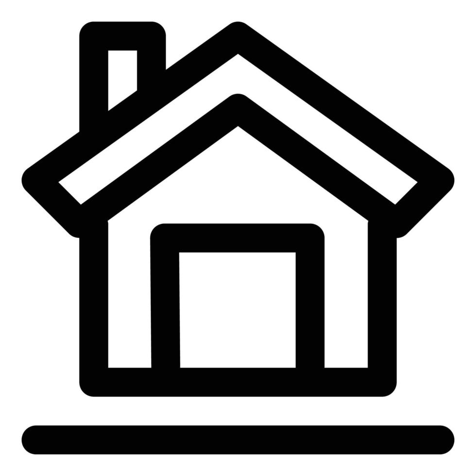 Snow Themed Line Style Home Icon vector