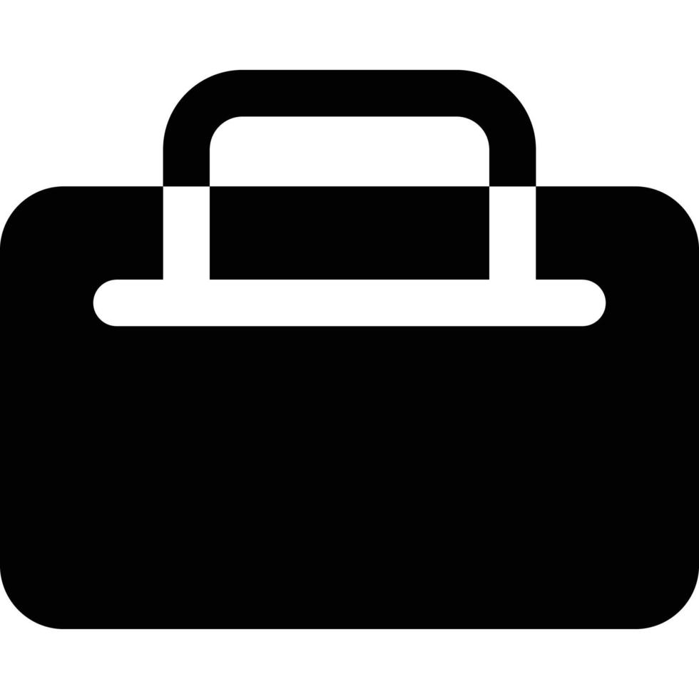 Computer and Hardware Theme Solid Style Briefcase Icon vector