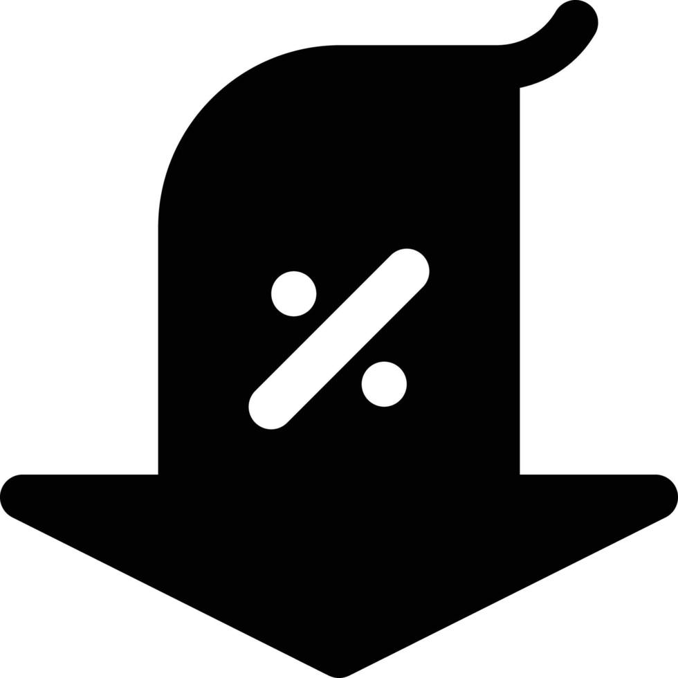 Solid Style CEO Decrease Discount Icon vector