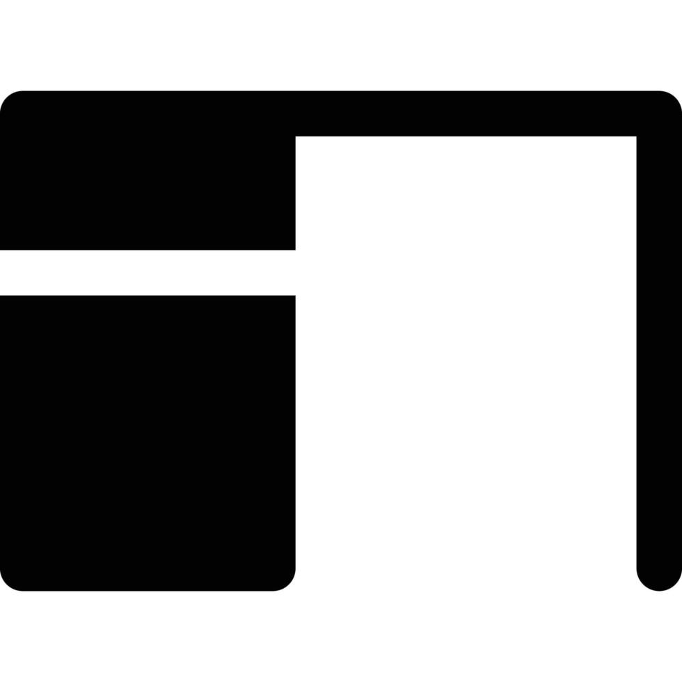 Computer and Hardware Theme Solid Style Table Icon vector