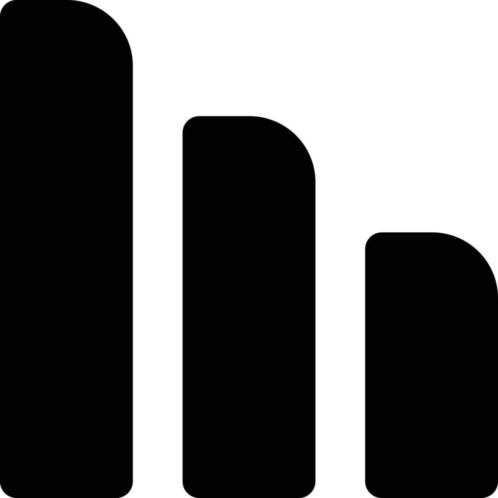 Solid Style CEO Decrease Bar Chart Icon vector