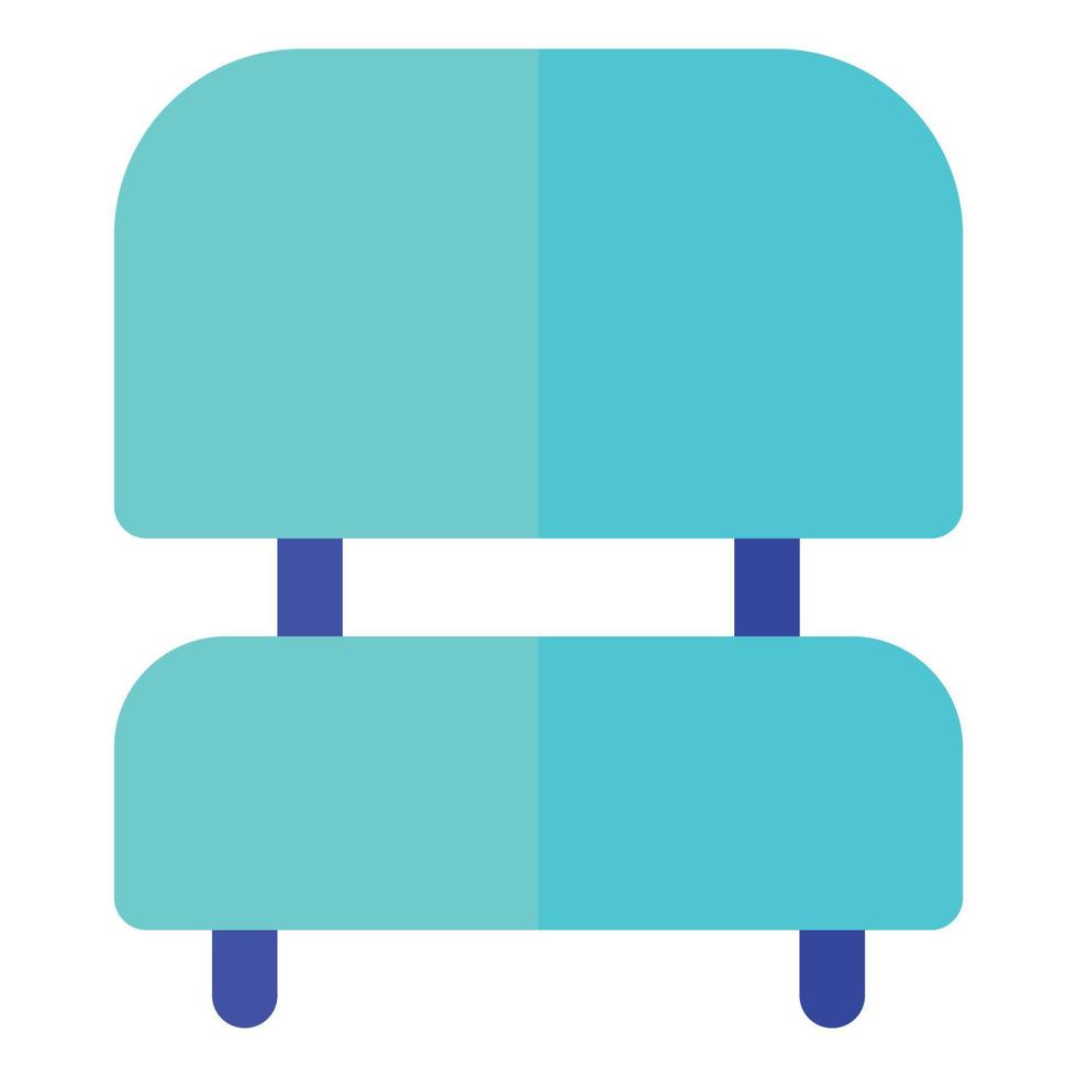 Computer and Hardware Theme Flat Style Chair Icon vector