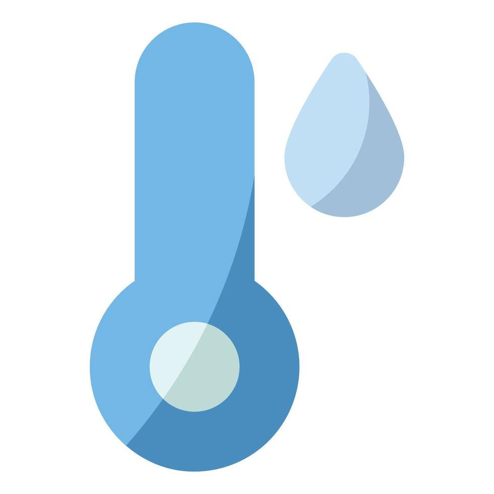 Snow Themed Flat Style Temperature Icon vector