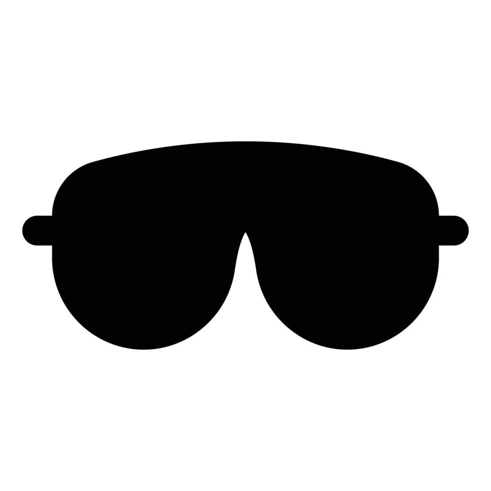 icono de gafas de esquí de estilo sólido con temática de nieve vector