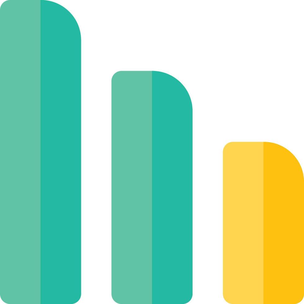 Flat Style CEO Decrease Bar Chart icon vector