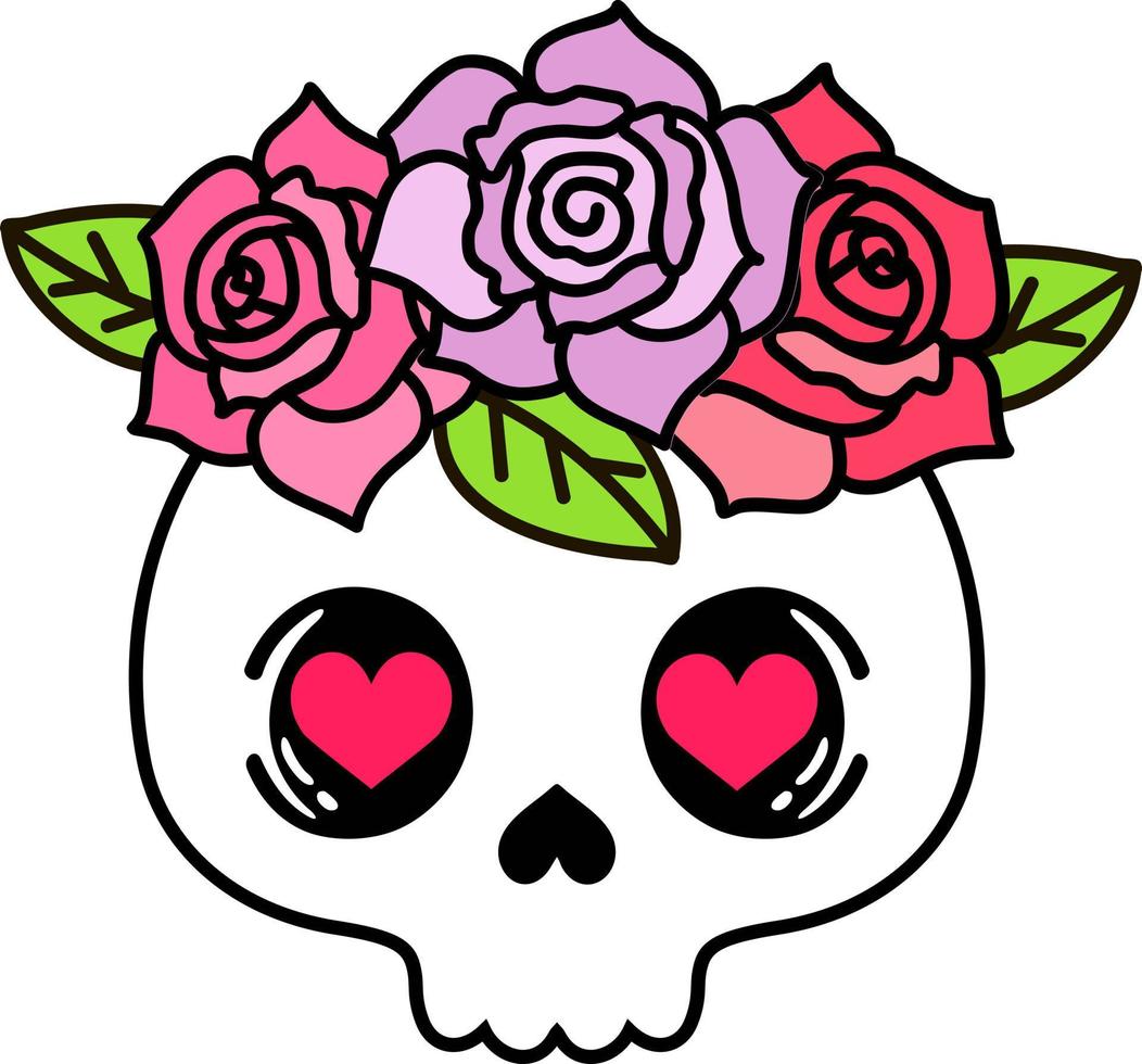 Cute skull with bow. Skull emoticon.Bones vector. Skull clipart. Mystical occult object. Cute witchy illustration. Girly T-shirt design vector