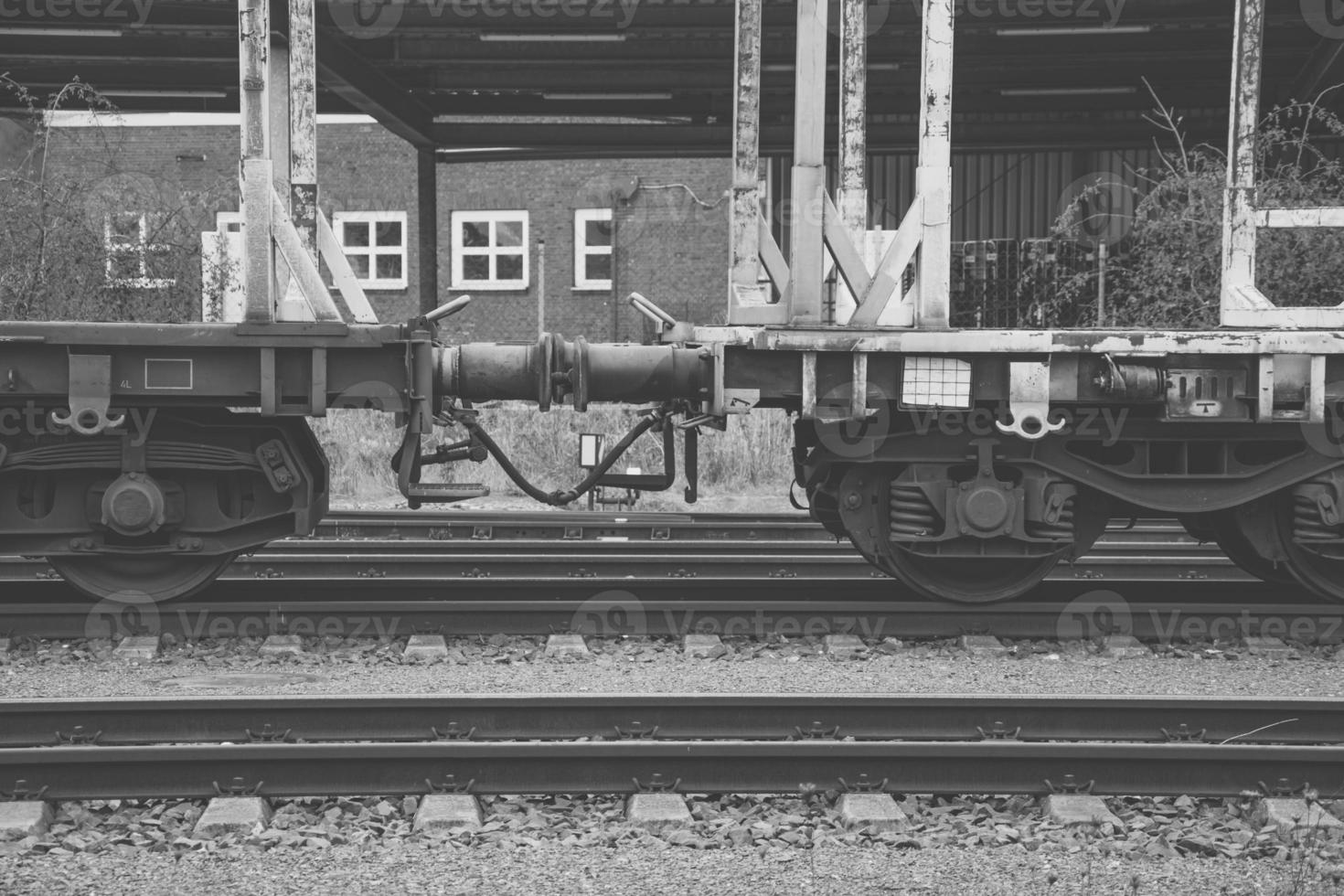 A freight train in a train station photo