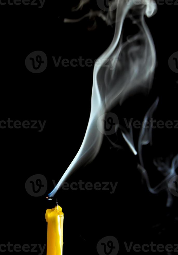 White smoke when the candle goes out photo