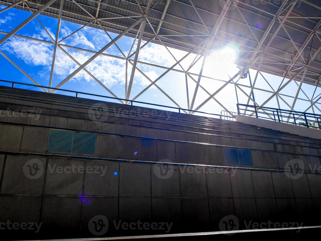 Space between the grandstand and roof photo