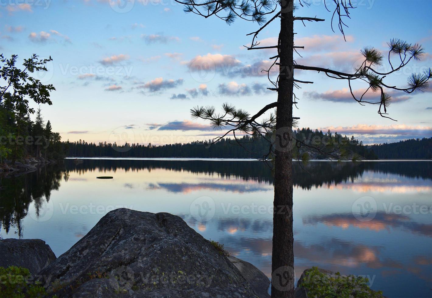 Pastel Sunset Reflections on Scenic Lakeview photo