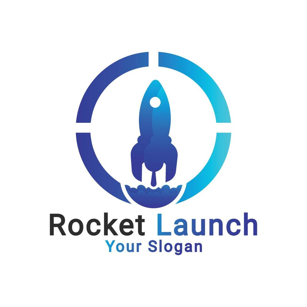Rocket Launch Logo, Startup rocket logo, launching logo, Rocket logo template vector