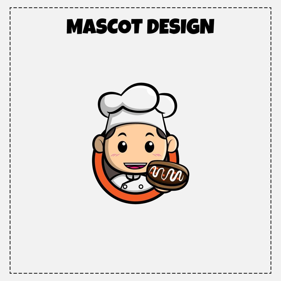 diseño de ilustración de mascota de martabak vectorial de logotipo de comida tradicional indonesia vector