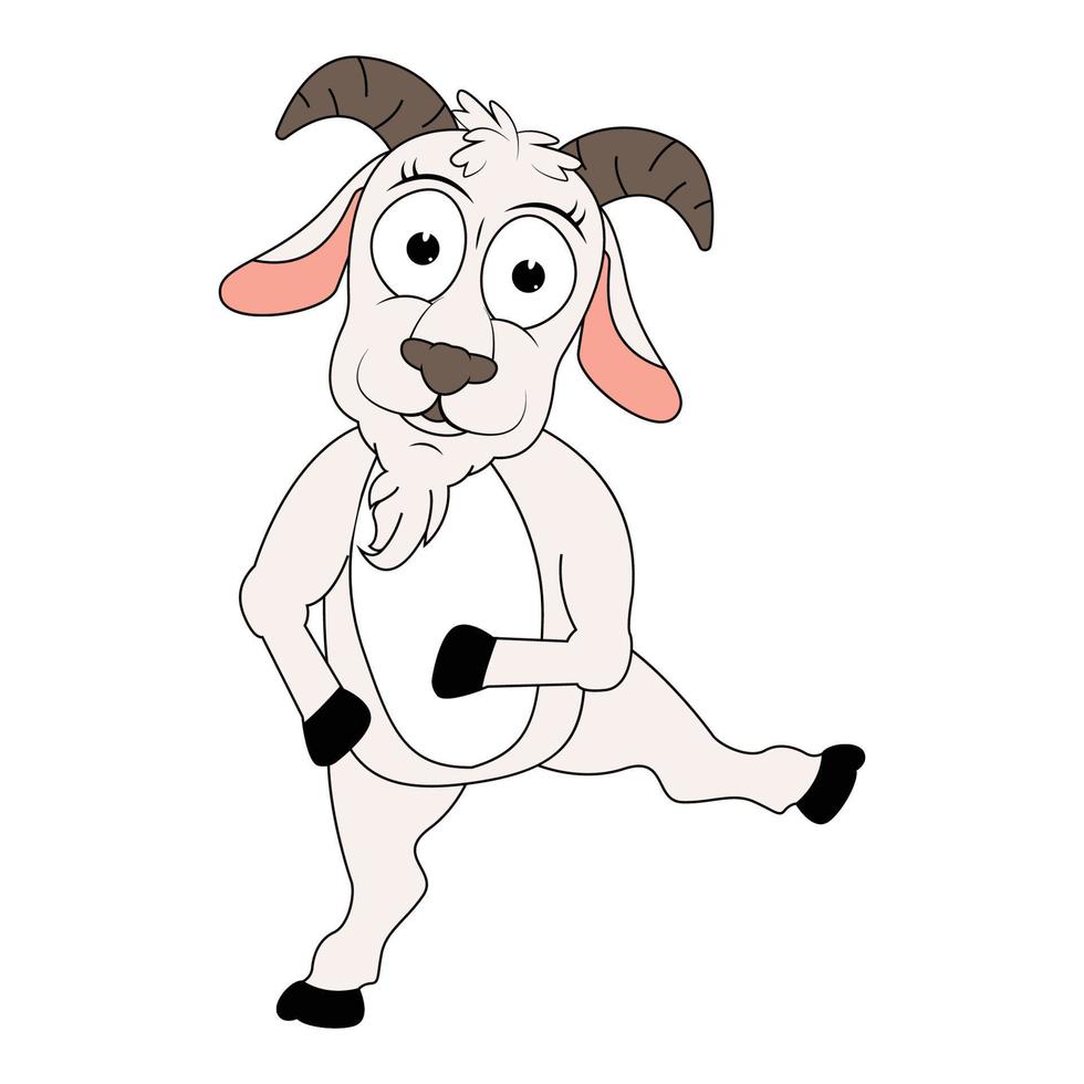 cute goat animal cartoon graphic vector