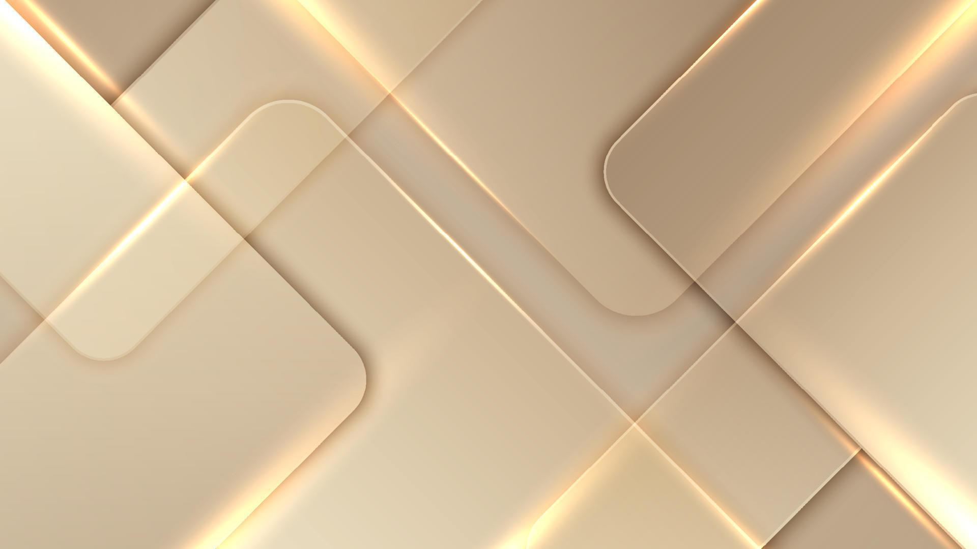 Abstract elegant golden transparent squares pattern overlapping layer