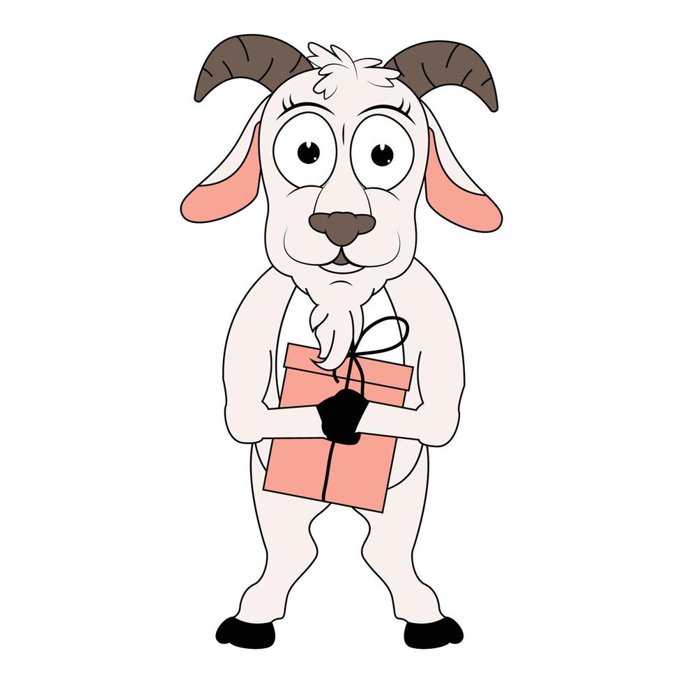 cute goat animal cartoon graphic vector