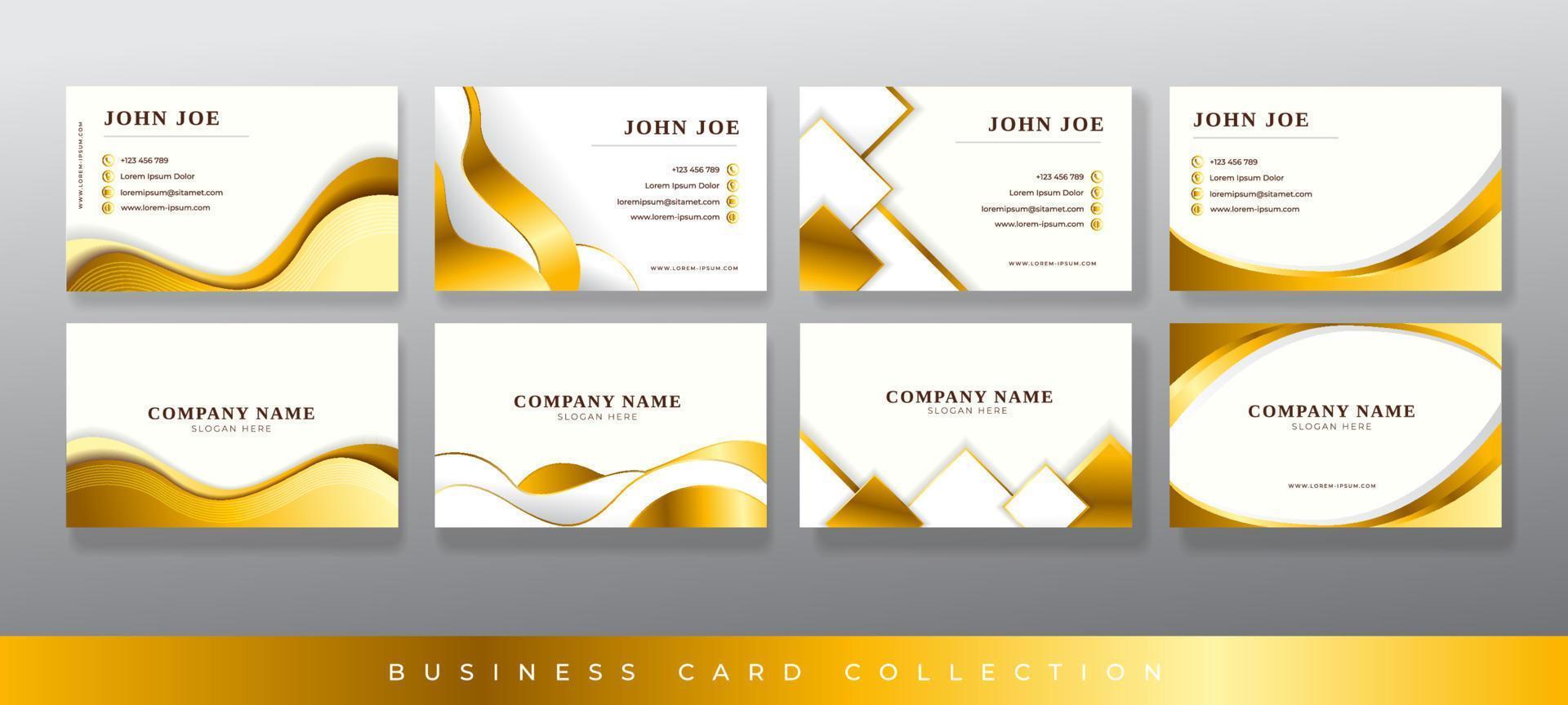 Gold And White Business Card vector