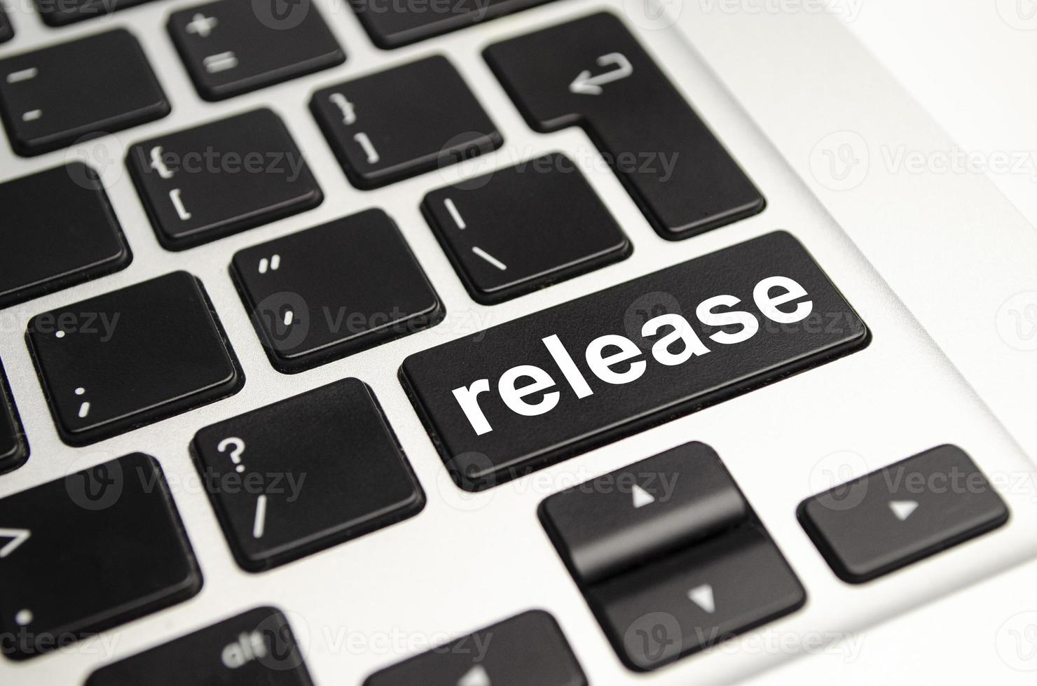 computer keyboard with word Release business concept 10509973 Stock