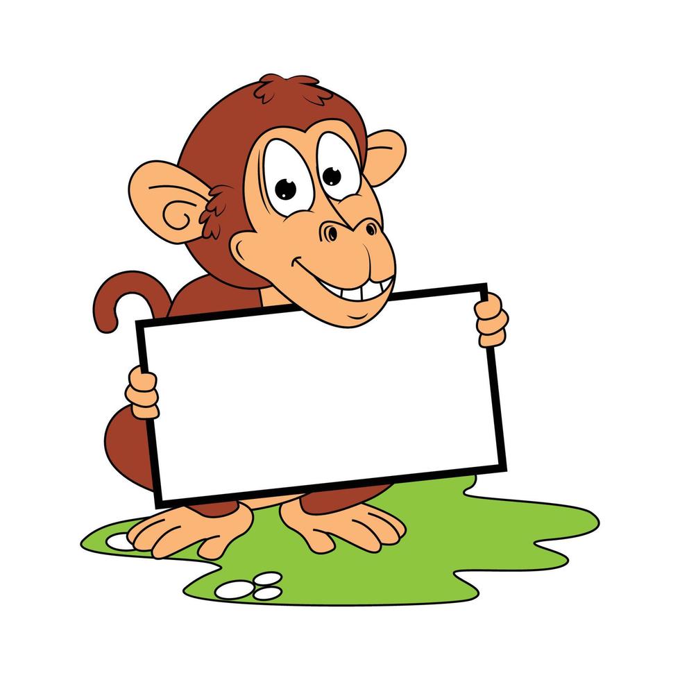 cute monkey animal cartoon graphic vector