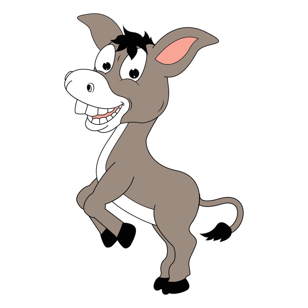 cute donkey animal cartoon graphic vector