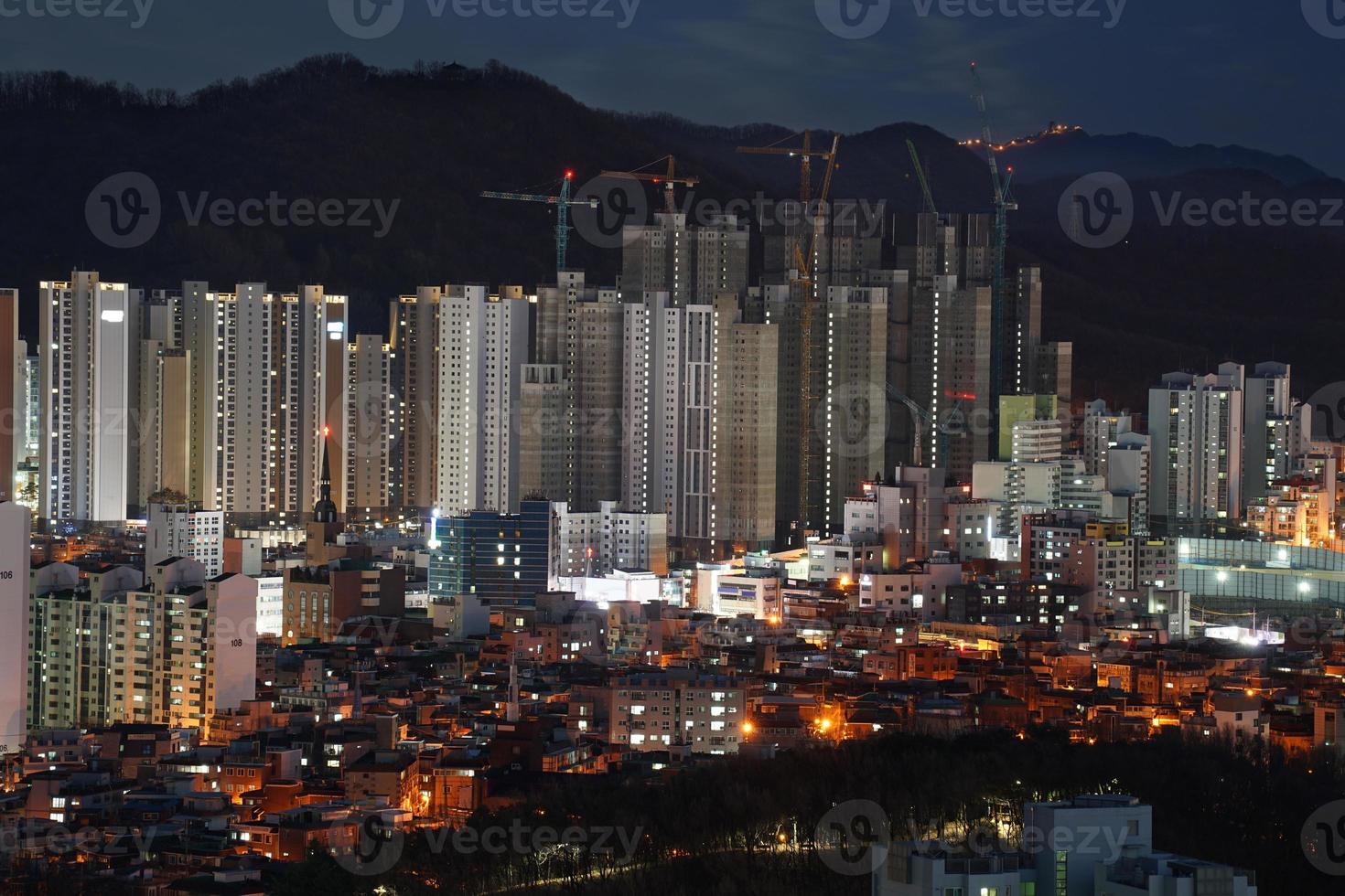 Night view around Guro-gu, Seoul photo