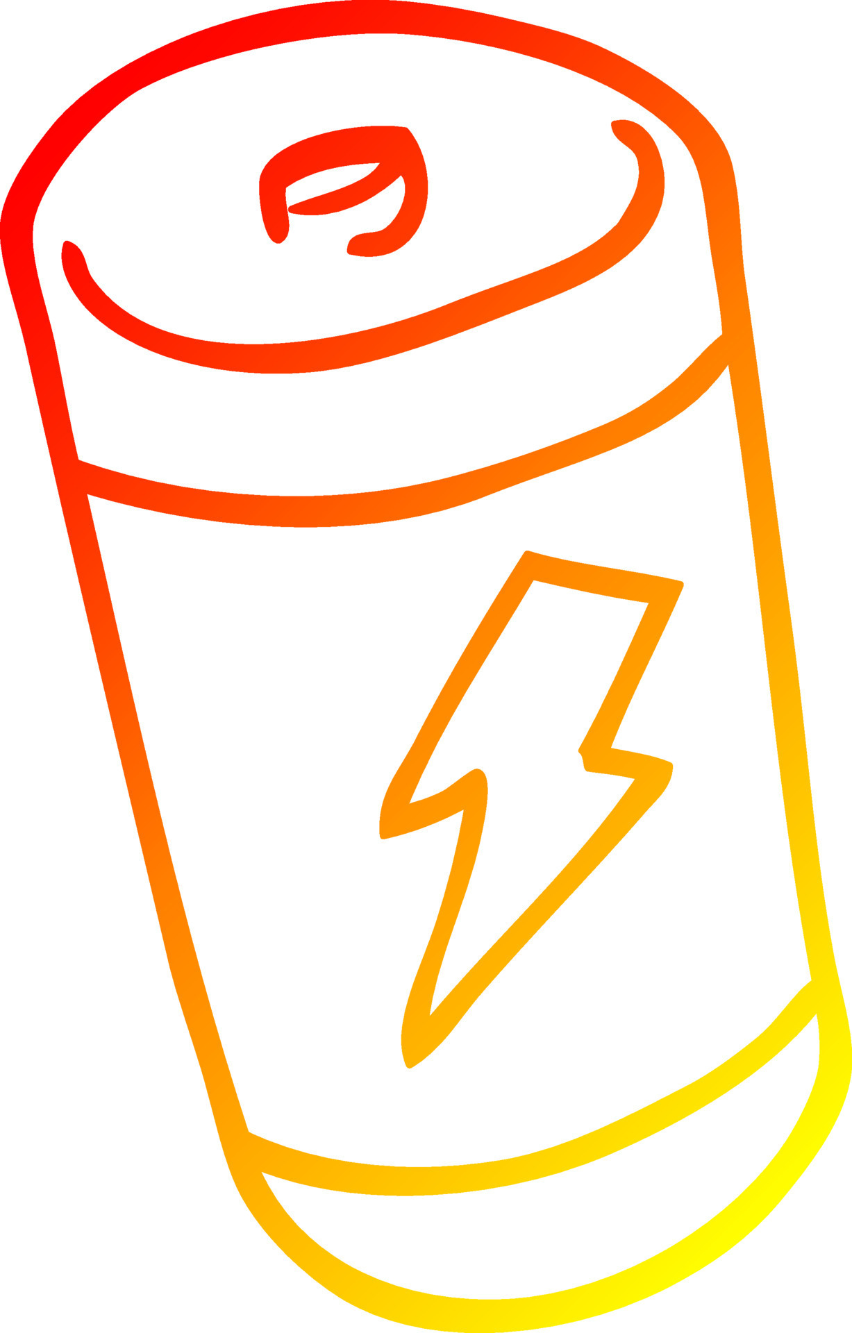 warm gradient line drawing cartoon battery 10510106 Vector Art at Vecteezy warm gradient line drawing cartoon battery 10510106 Vector Art at Vecteezy