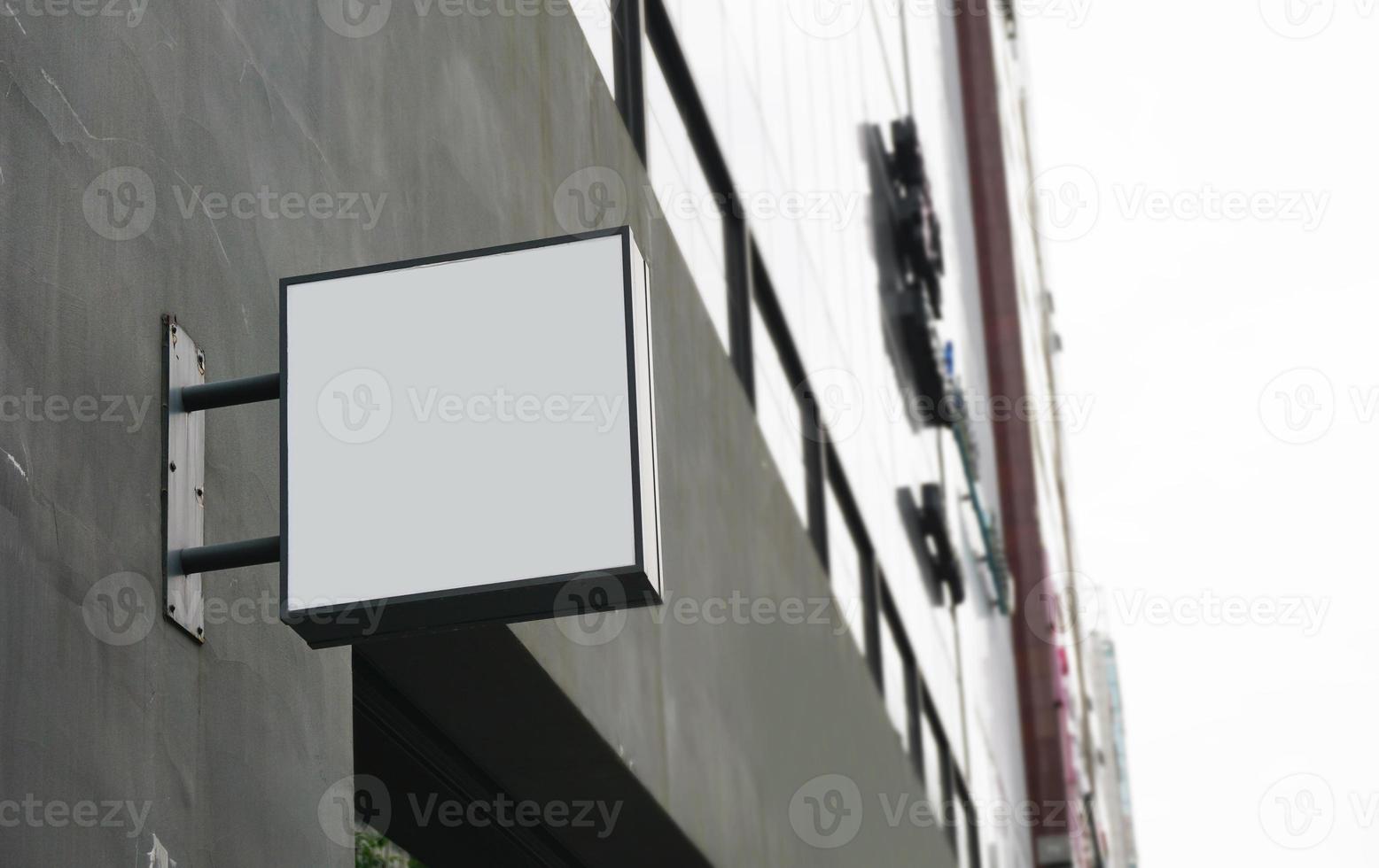 Street lamp sign mock-up ad photo