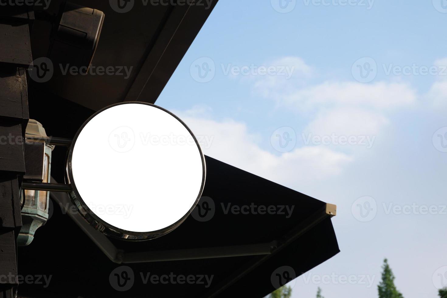 Street lamp sign mock-up ad photo