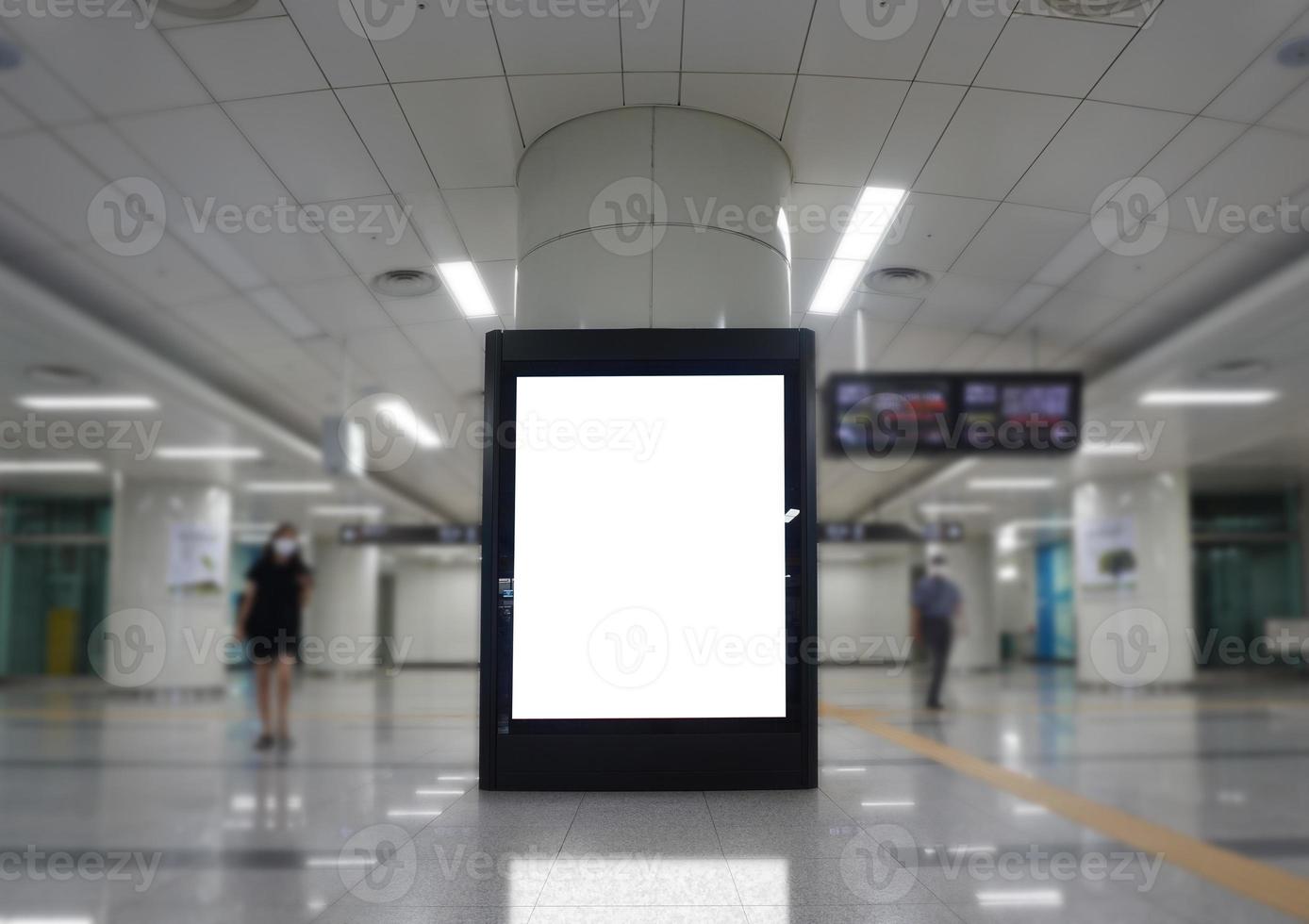 Subway Scenery and Advertising Mockup photo