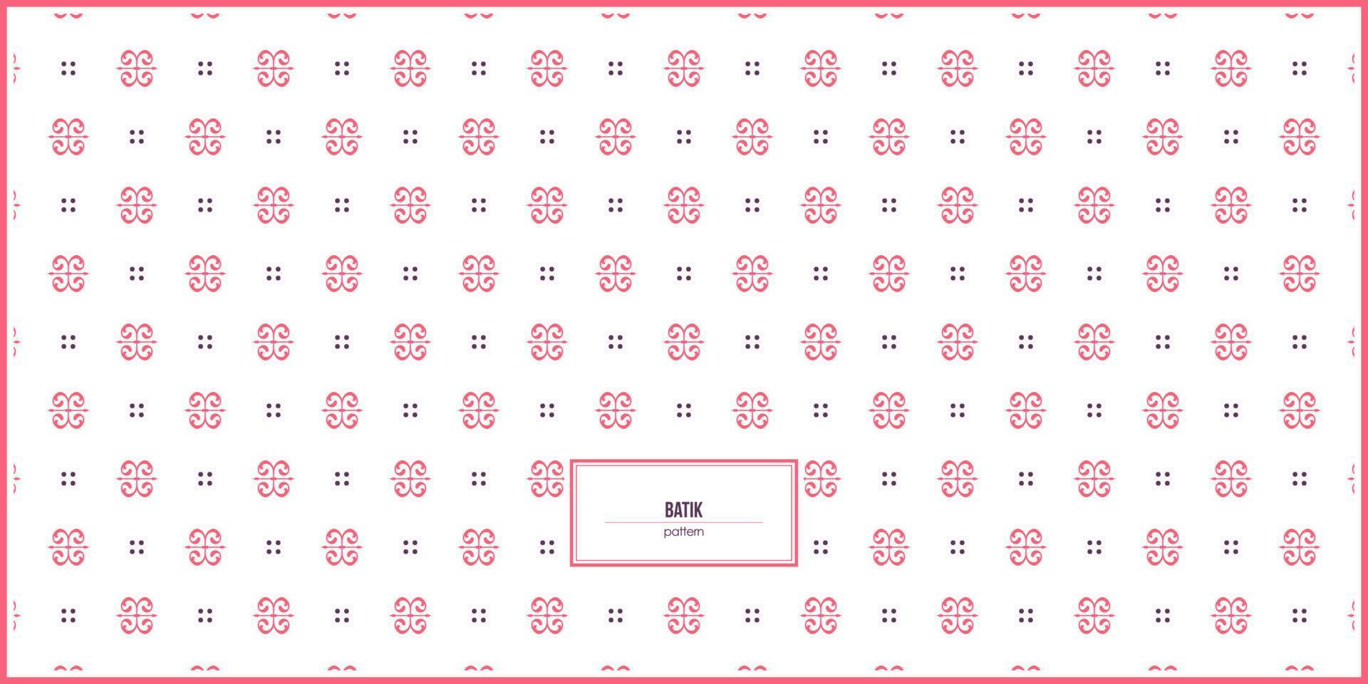 simple and unique batik pattern with dominant pink color vector