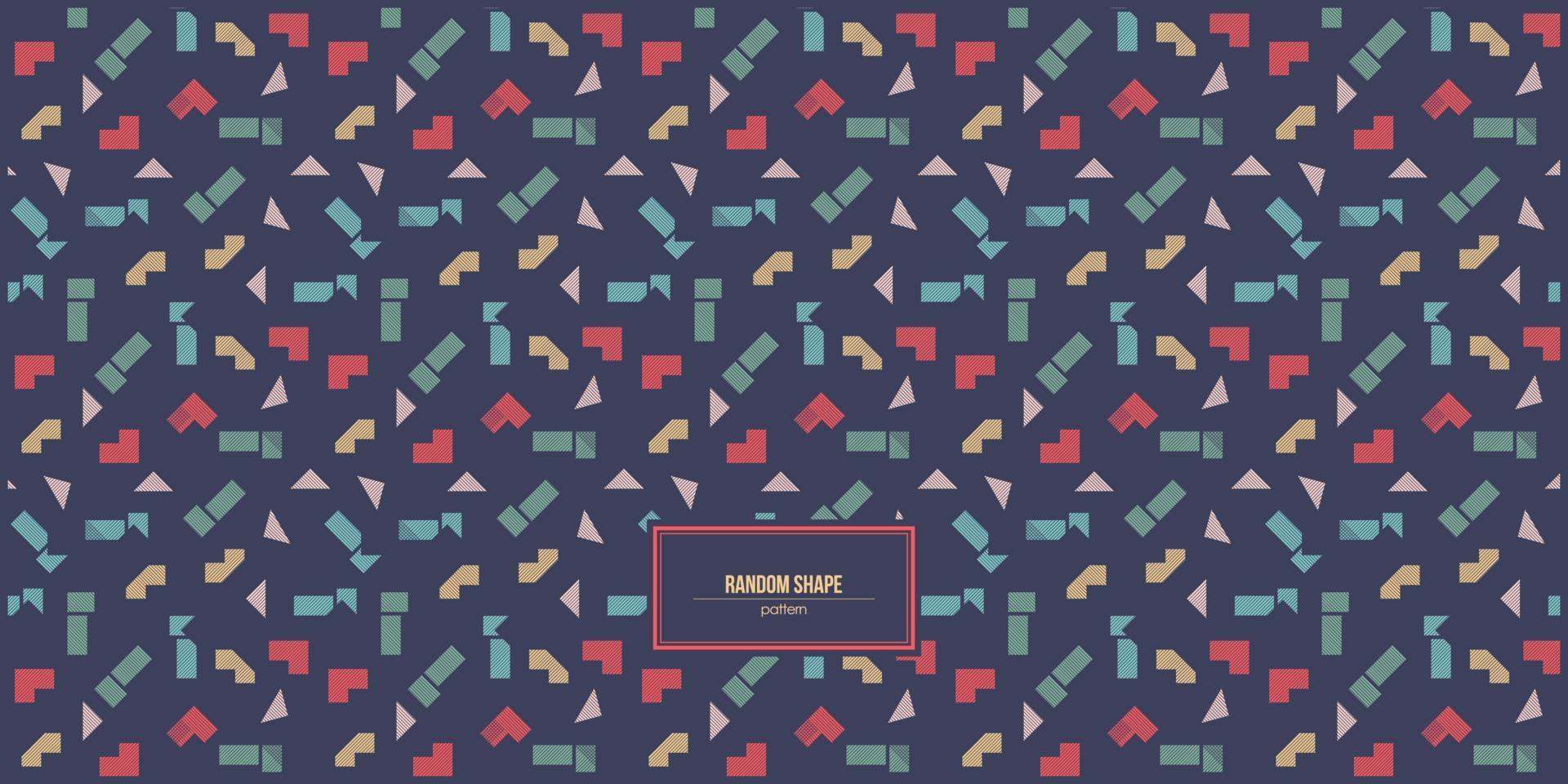 colorful pattern of multiple random shape vector