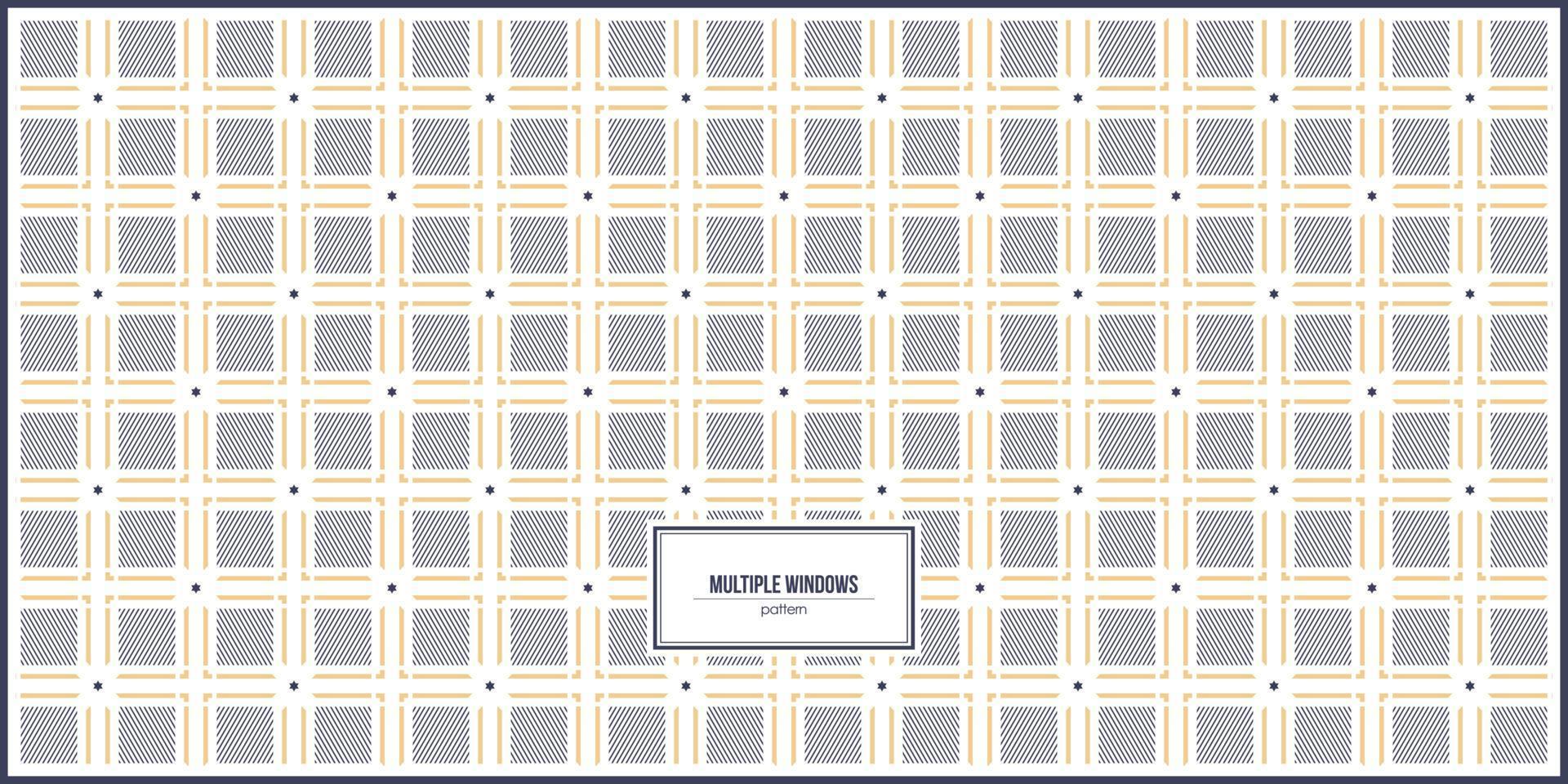 diseño único múltiple del patrón de ventanas vector