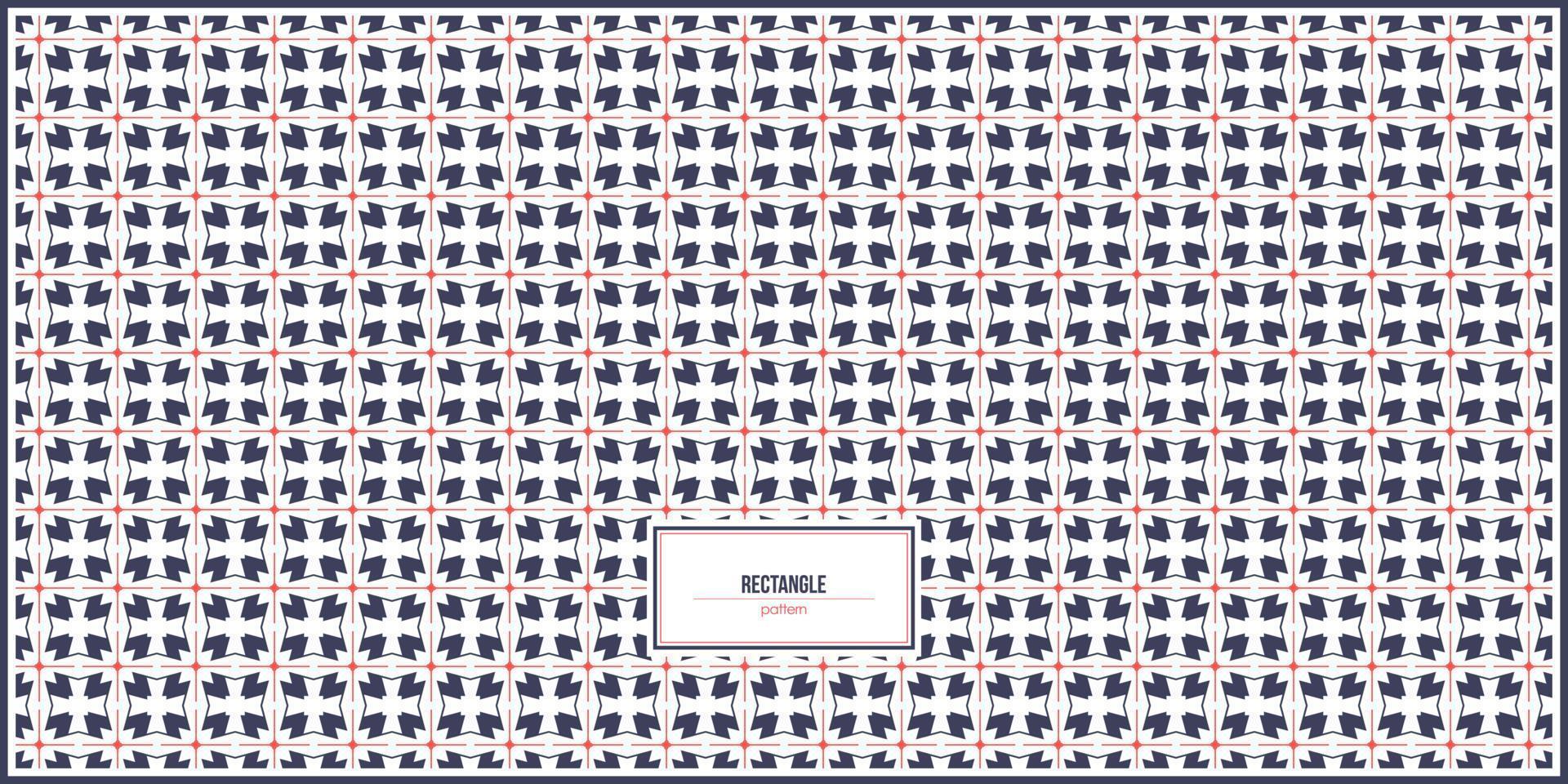 rectangle shape pattern with red line vector