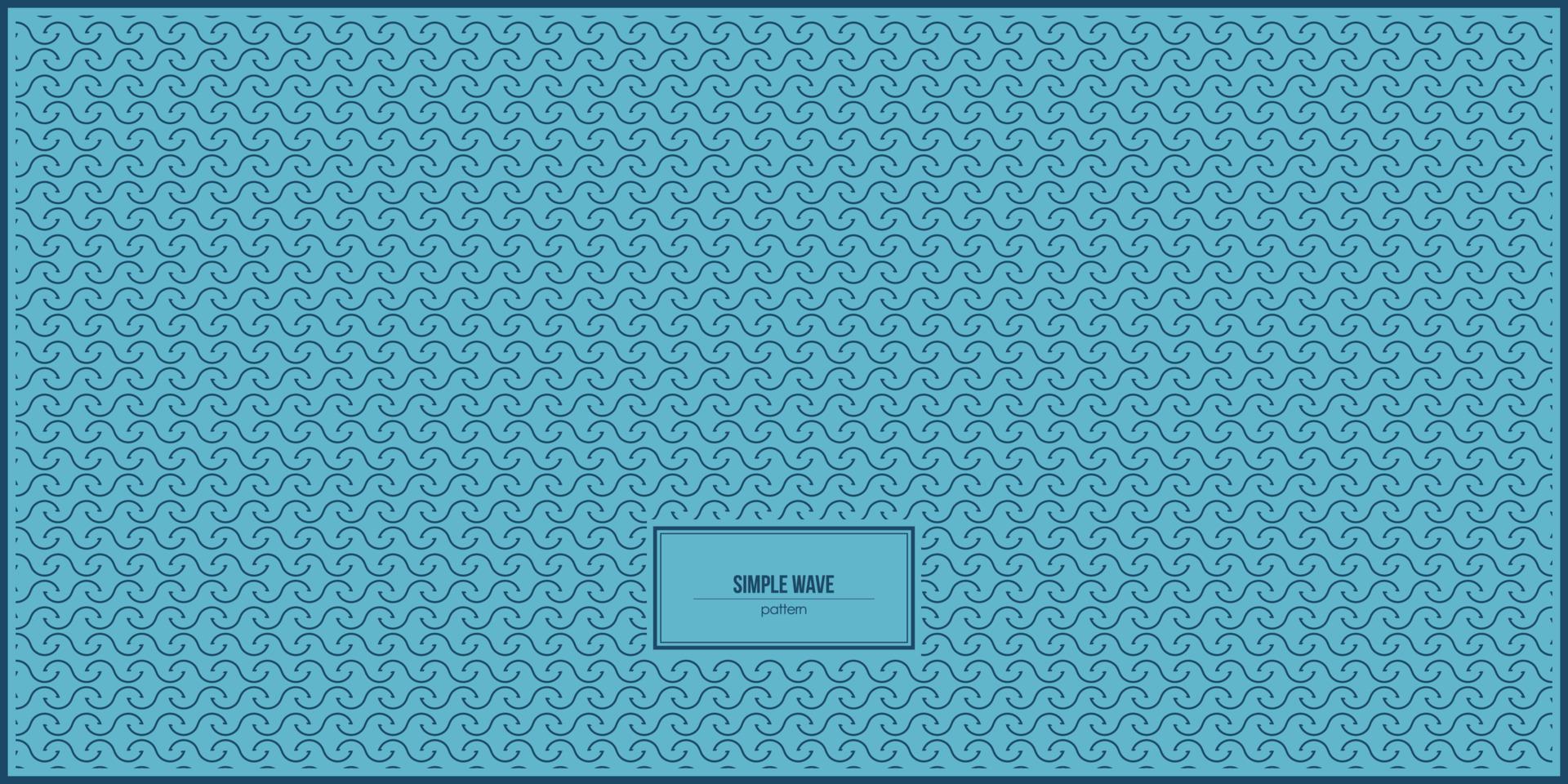 simple wave pattern with sea blue background vector