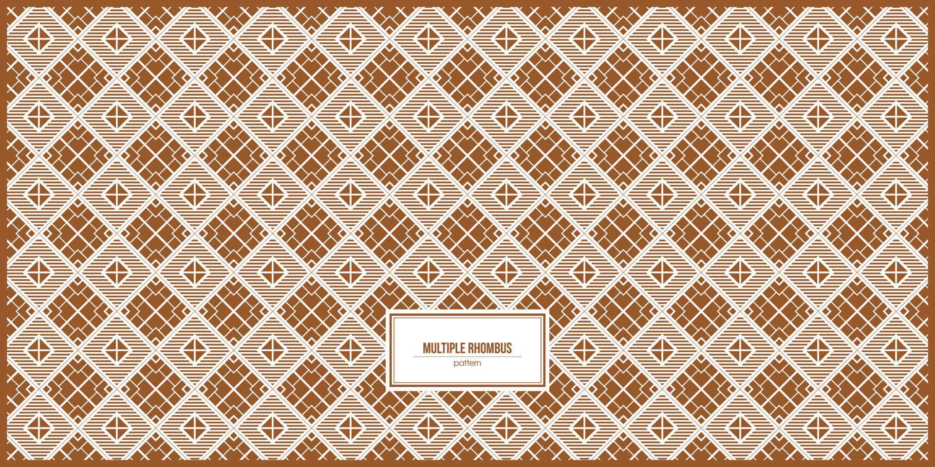 multiple of unique rhombus pattern design vector