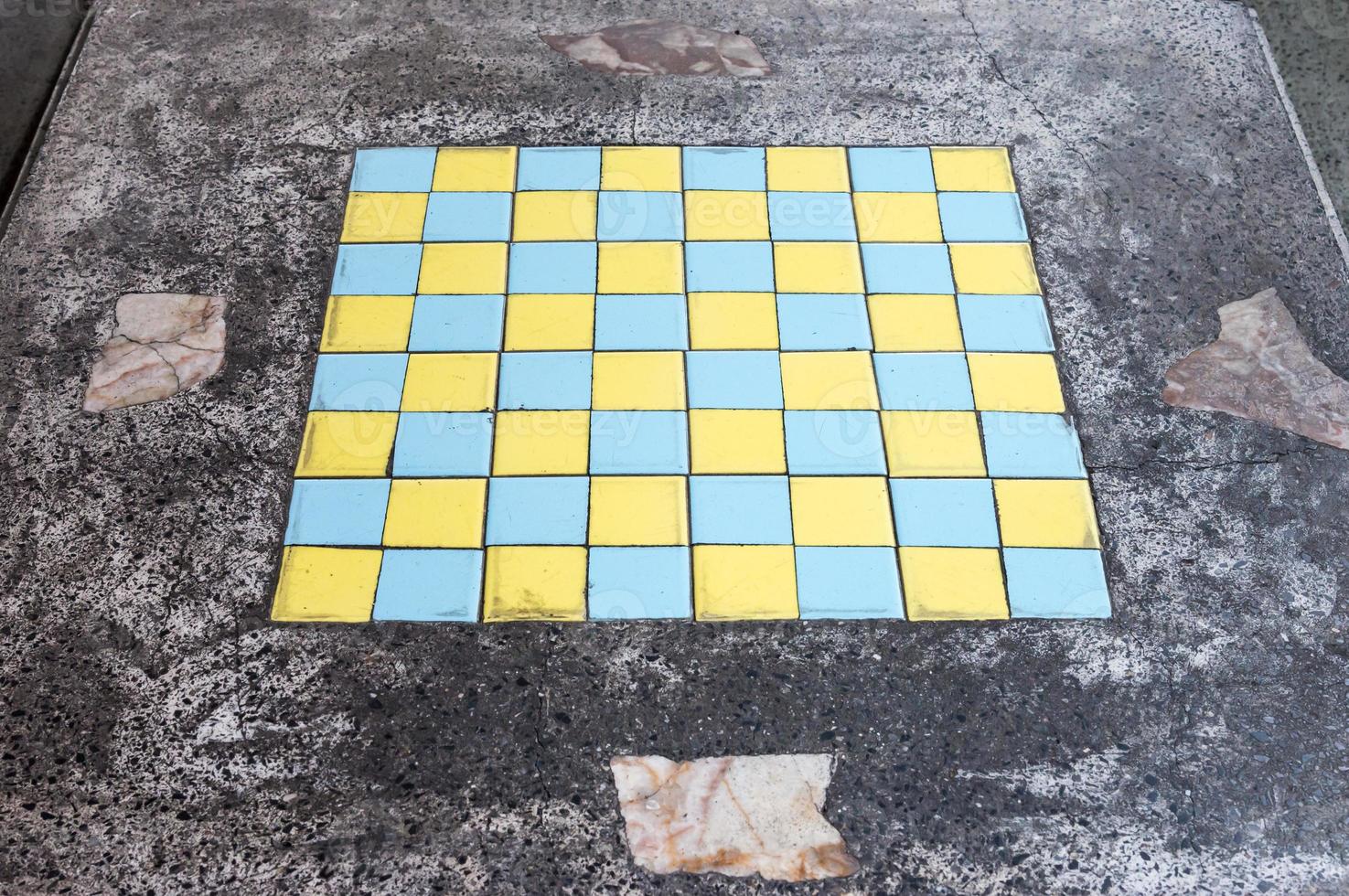 el tablero de ajedrez de colores foto