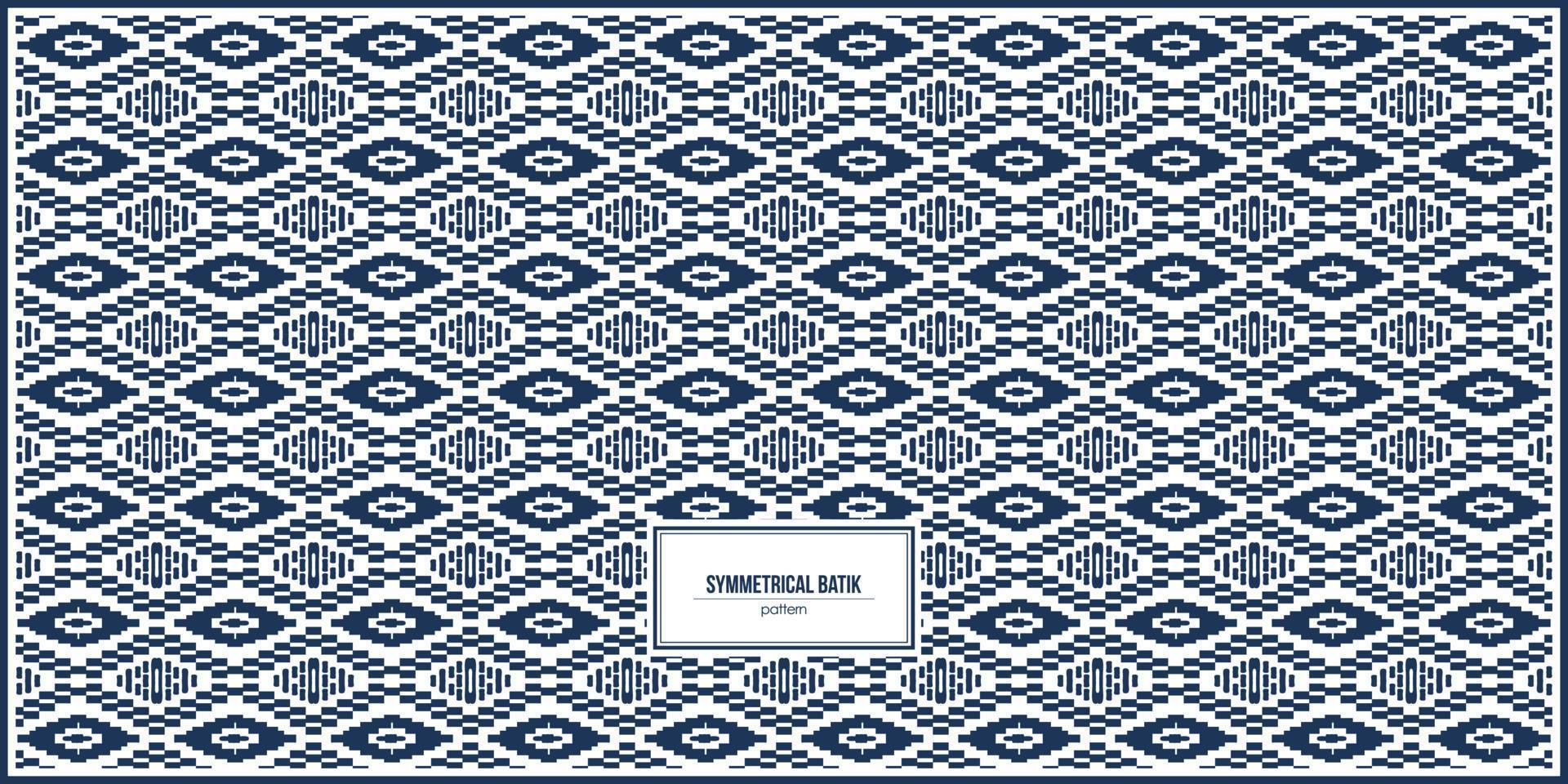 symmetrical dark batik pattern with ancient theme vector
