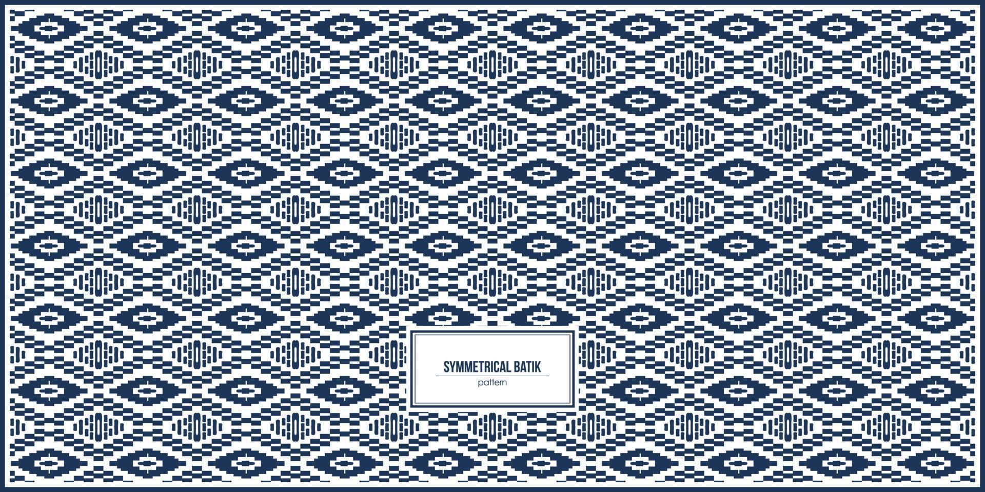 symmetrical dark batik pattern with ancient theme vector