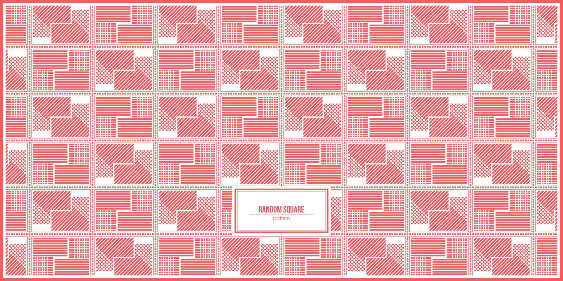 random square pattern with dominant red pastele color vector