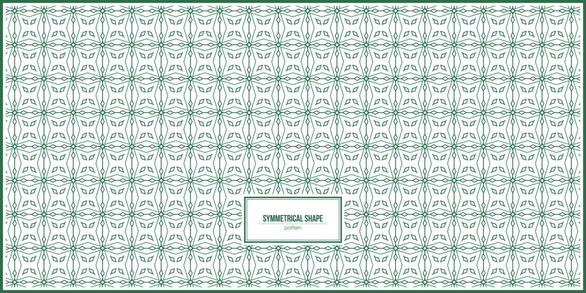 symmetrical and unique green rhombus pattern vector