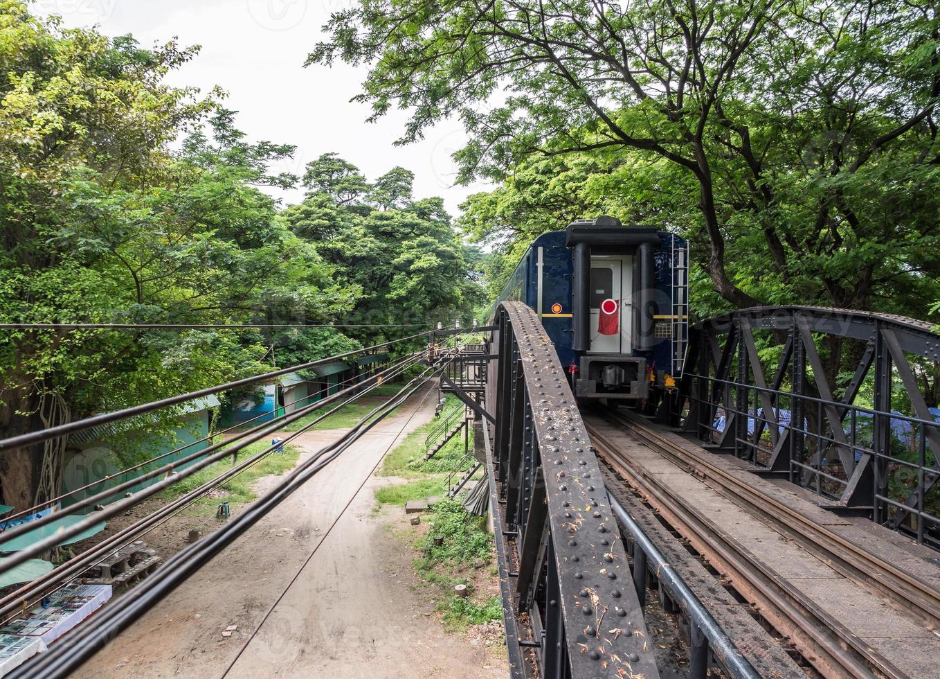 View of the end of the tourist train. photo