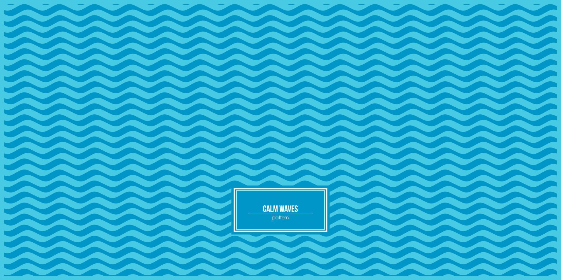 calm sea waves simple pattern vector